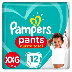 Fralda Descartavel Infantil PAMPERS Pants Tamanho XXG com 12 Unidades