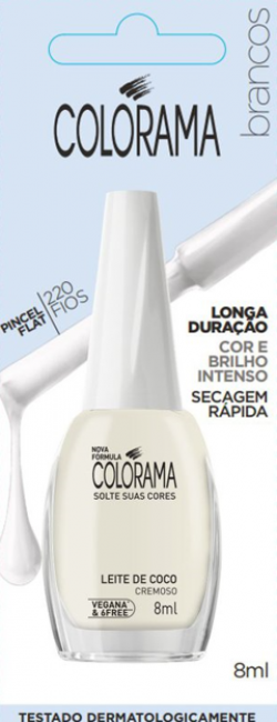 ESMALTE CREMOSO COLORAMA 8ML LEITE DE COCO