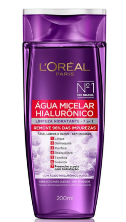 AGUA MICELAR LOREAL 200ML HIALURONICO