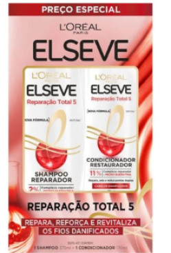 KIT ELSEVE SHAMPOO375ML+CONDICIONADOR170ML REPARAO TOTAL
