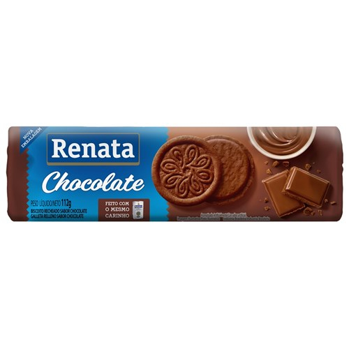 BISCOITO RECHEADO RENATA 112G CHOCOLATE