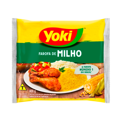 FAROFA YOKI 400G MILHO TEMPERADA