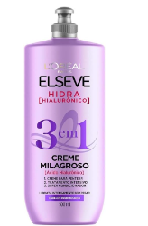 Creme Milagroso 3 em 1 Elseve Hidra Hialurnico 500ml