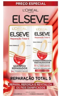KIT ELSEVE SHAMPOO375ML+CONDICIONADOR170ML REPARAÇÃO TOTAL